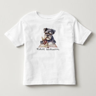 Toekomstige Boekenworm Hond Lezen Baby Kinder Shirts