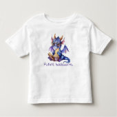 Toekomstige Boekenworm Paarse Draak Lezen Baby Kinder Shirts (Voorkant)