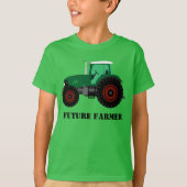 Toekomstige boerengroene tractor t-shirt (Voorkant)