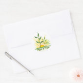 Toekomstige bomen ronde sticker (Envelop)