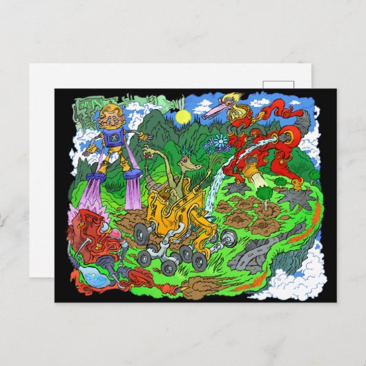 Toekomstige boomplanters. briefkaart (Voorkant / Achterkant)