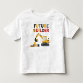 Toekomstige bouwer bouwvoertuig kinder shirts (Voorkant)