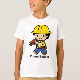 Toekomstige Bouwer in Geel Hard Pet T-shirt