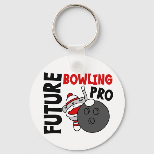 Toekomstige Bowling Pro Sock Monkey Sleutelhanger (Voorkant)