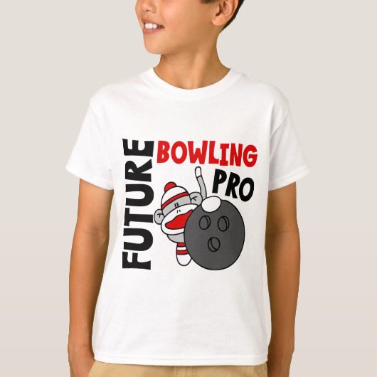 Toekomstige Bowling Pro Sock Monkey T-shirt (Voorkant)