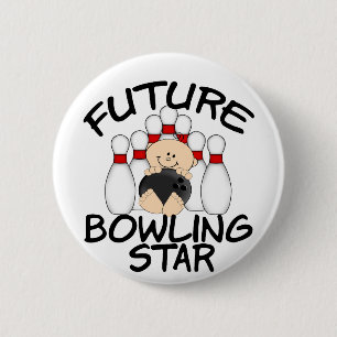 Toekomstige Bowling Star Ronde Button 5,7 Cm