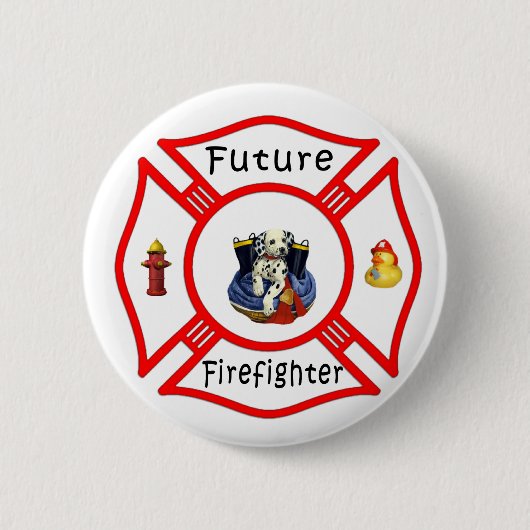 Toekomstige brandweerman Baby Button (Voorkant)