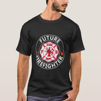Toekomstige brandweerman brandweerbadge kind t-shirt