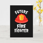 Toekomstige brandweerman Kinderen Verjaardagscadea Kaart (Gele Bloem)