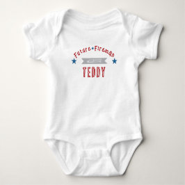 Toekomstige brandweerman rood en blauw baby Onesie Romper