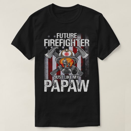Toekomstige brandweerman zoals mijn PAPAW Amerikaa T-shirt (Design voorkant)