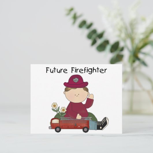 Toekomstige brandweershirts en geschenken briefkaart (Staand voorkant)