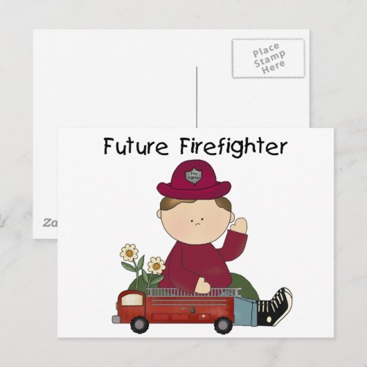 Toekomstige brandweershirts en geschenken briefkaart (Voorkant / Achterkant)