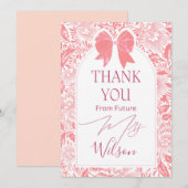 Toekomstige bruid bruidsfeest bedankkaart (Voorkant / Achterkant)