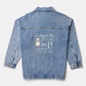 Toekomstige bruid bruidsmeisjes bruiloft ring denim jacket (Achterkant)