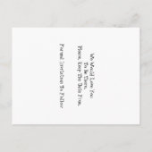 Toekomstige bruid- en groomaankondiging briefkaart (Achterkant)