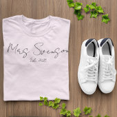 Toekomstige bruid mevrouw aangepaste naam bachelor t-shirt