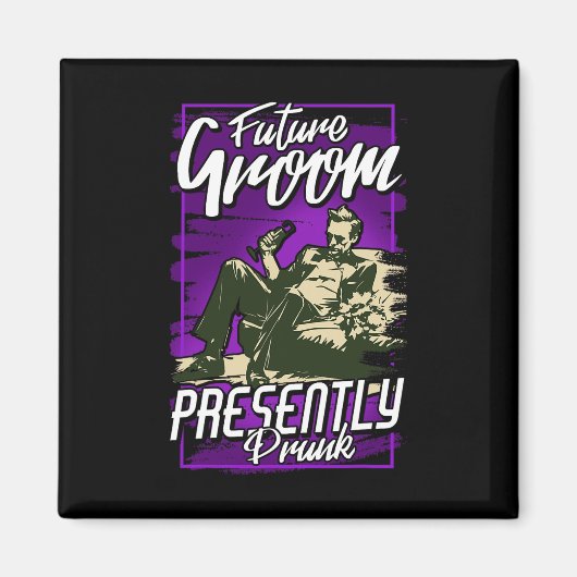 Toekomstige bruidegom momenteel Drink Magneet (Voorkant)