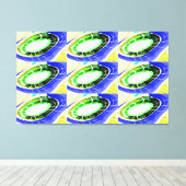 Toekomstige buitenaardse landingsplatformen canvas afdruk (Insitu (Houten vloer))