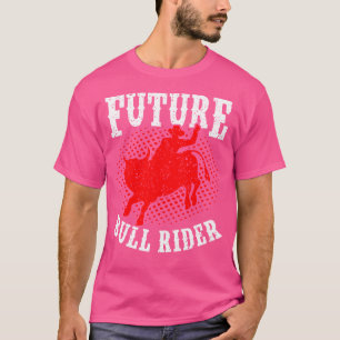 Toekomstige Bull Rider Bull Riding Mechanical Rode T-shirt