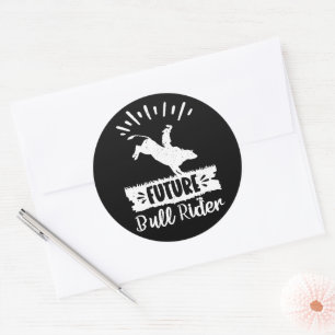 Toekomstige Bull Rider Bull Riding Rodeo Gifts Ide Ronde Sticker