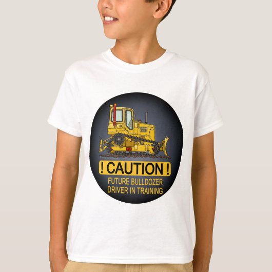 Toekomstige Bulldozer Dozer Driver Kinder T-Shirt (Voorkant)