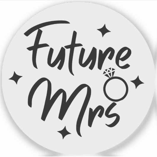 Toekomstige calligrafische heldere vinylsticker sticker (Voorkant)