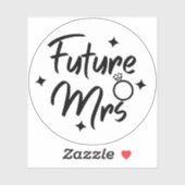 Toekomstige calligrafische heldere vinylsticker sticker (Vel)