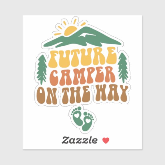 Toekomstige camper onderweg sticker (Vel)