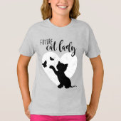 TOEKOMSTIGE CAT LADY Girls Kitty Cat Shirt (Voorkant)