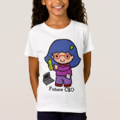 Toekomstige CEO / accountant / Mogul Girl met comp T-shirt (Voorkant)