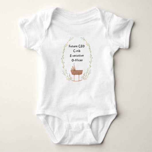 💼👶✨"Toekomstige CEO: Wieg Executive Officer" Romper (Voorkant)