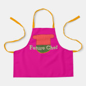 Toekomstige Chef Kinder Hot Pink Schort (Voorkant)