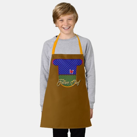 Toekomstige chef-kok Kinder Brown Schort (Gedragen)