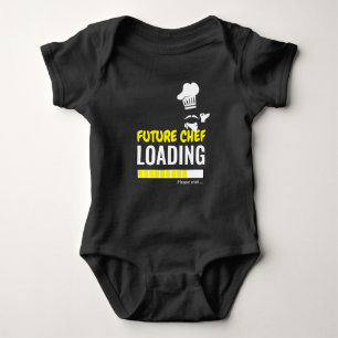Toekomstige Chef Loading Black Funny Personalized  Romper