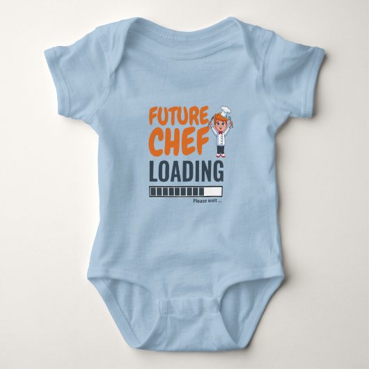 Toekomstige Chef Loading Blue Funny maakt je eigen Romper (Voorkant)
