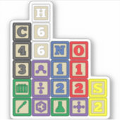 Toekomstige Chemicus Blokken Contour Sticker (Voorkant)