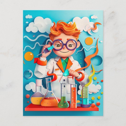 Toekomstige Chemicus Droom voor Kinderen Feestdagenkaart (Voorkant)