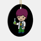 Toekomstige chemicus / wetenschapper keramisch ornament (Rechts)