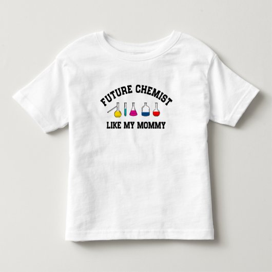 Toekomstige chemicus zoals mijn mama kinder shirts (Voorkant)