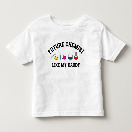 Toekomstige chemicus zoals mijn papa kinder shirts (Voorkant)