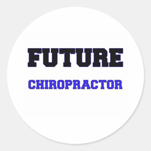 Toekomstige chiropractor ronde sticker (Voorkant)