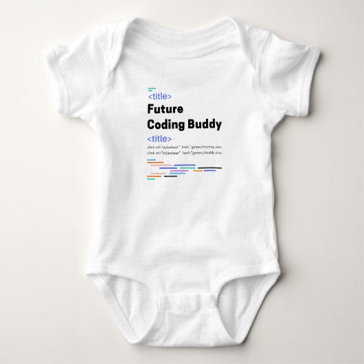 Toekomstige codeerbuddy Schattige ontwikkelaar Romper (Voorkant)