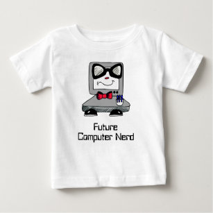 Toekomstige Computer Nerd Geek Shirt voor baby's