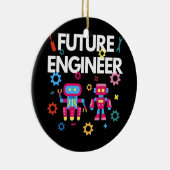 Toekomstige Costume Cute Robot Robotics Keramisch Ornament (Rechts)