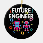 Toekomstige Costume Cute Robot Robotics Keramisch Ornament (Voorkant)