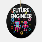 Toekomstige Costume Cute Robot Robotics Keramisch Ornament (Links)