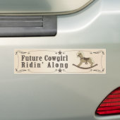 Toekomstige Cowgirl Bumpersticker (Op auto)