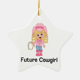 Toekomstige Cowgirl Keramisch Ornament