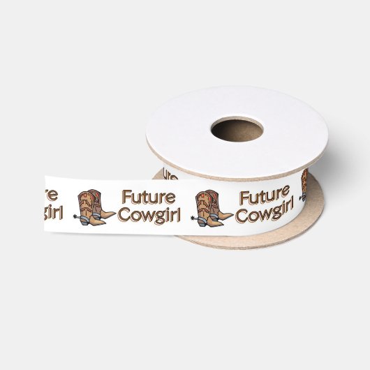 Toekomstige Cowgirl Satijnen Lint (Spoel)